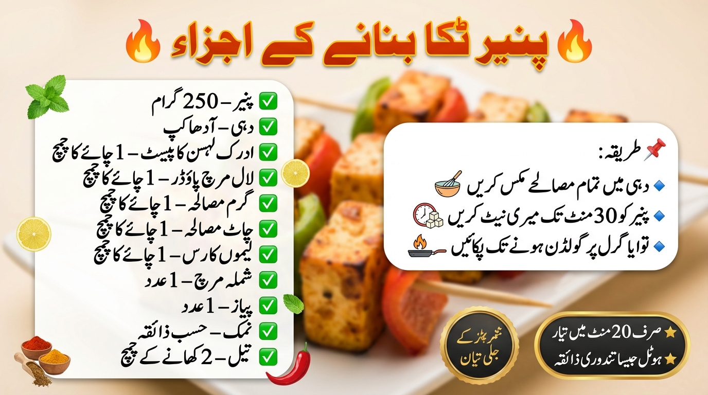 Paneer Tikka Recipe