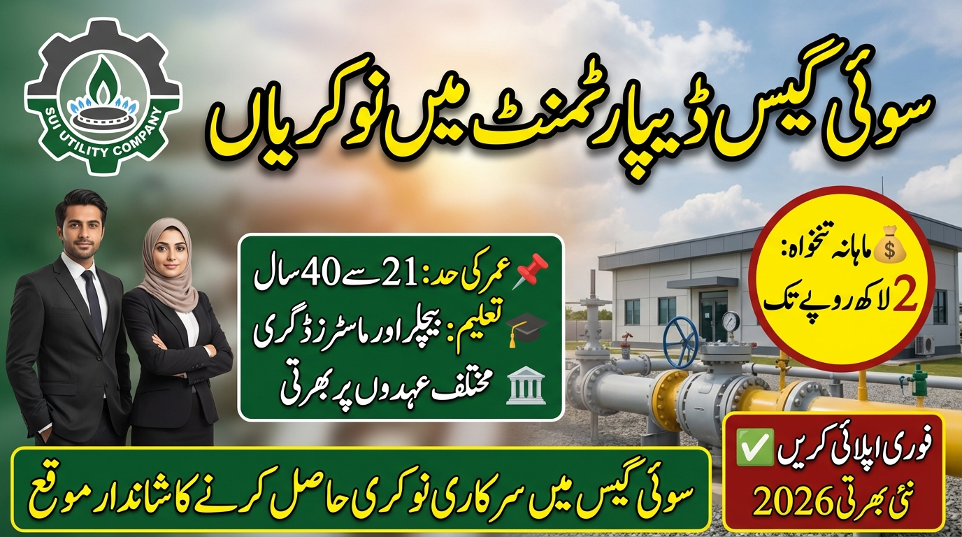 Sui Gas Department Jobs 2026