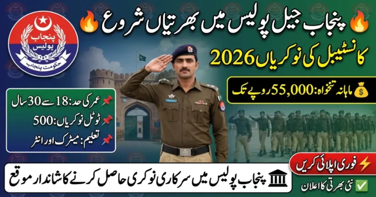 Latest Jobs in Jail Police Jobs 2026 Punjab – Online Apply & Application Form Download
