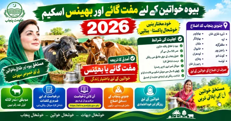 Free Cow and Buffalo Scheme 2026 for Widows in Punjab – Eligibility, Online Registration